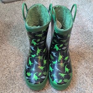 Kids Dinosaur Rain Boots - Green Size 13/1